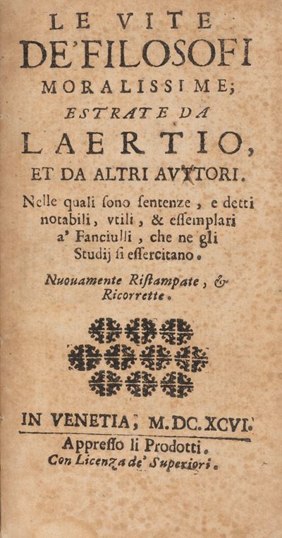 Sansovino, Vite di Uomini Illustri, Venezia, 1564, volume I