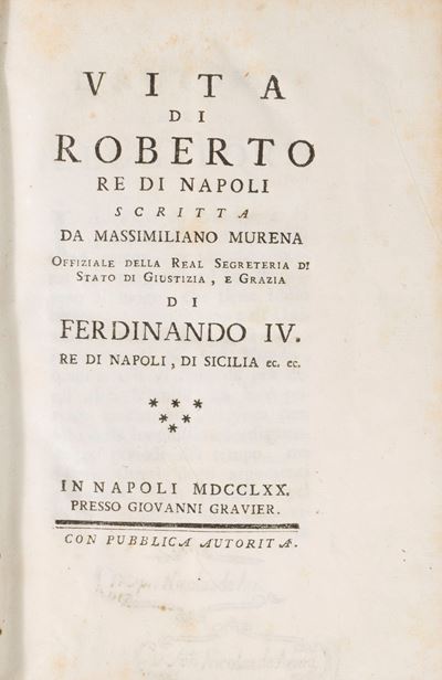 Vita di Roberto Re di Napoli, 1770
