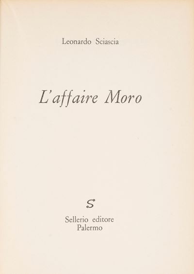 Sciascia, L'Affaire Moro, 1978, Copertina illustrata di Fabrizio Clerici