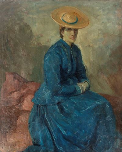 Donna all'antica, olio su tela
