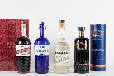 Selezione di Vermouth e Gin (4 Bottiglie)