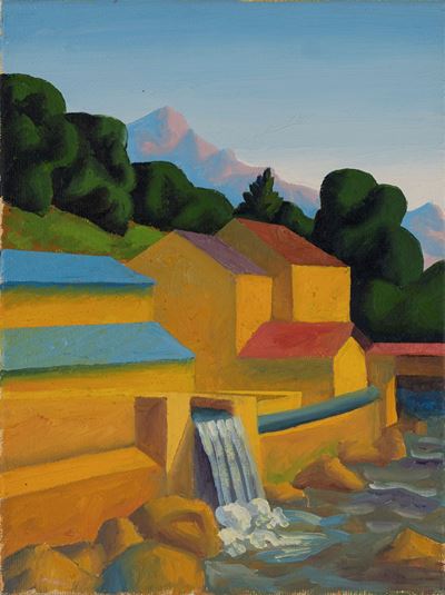 Le terme - olio su tela