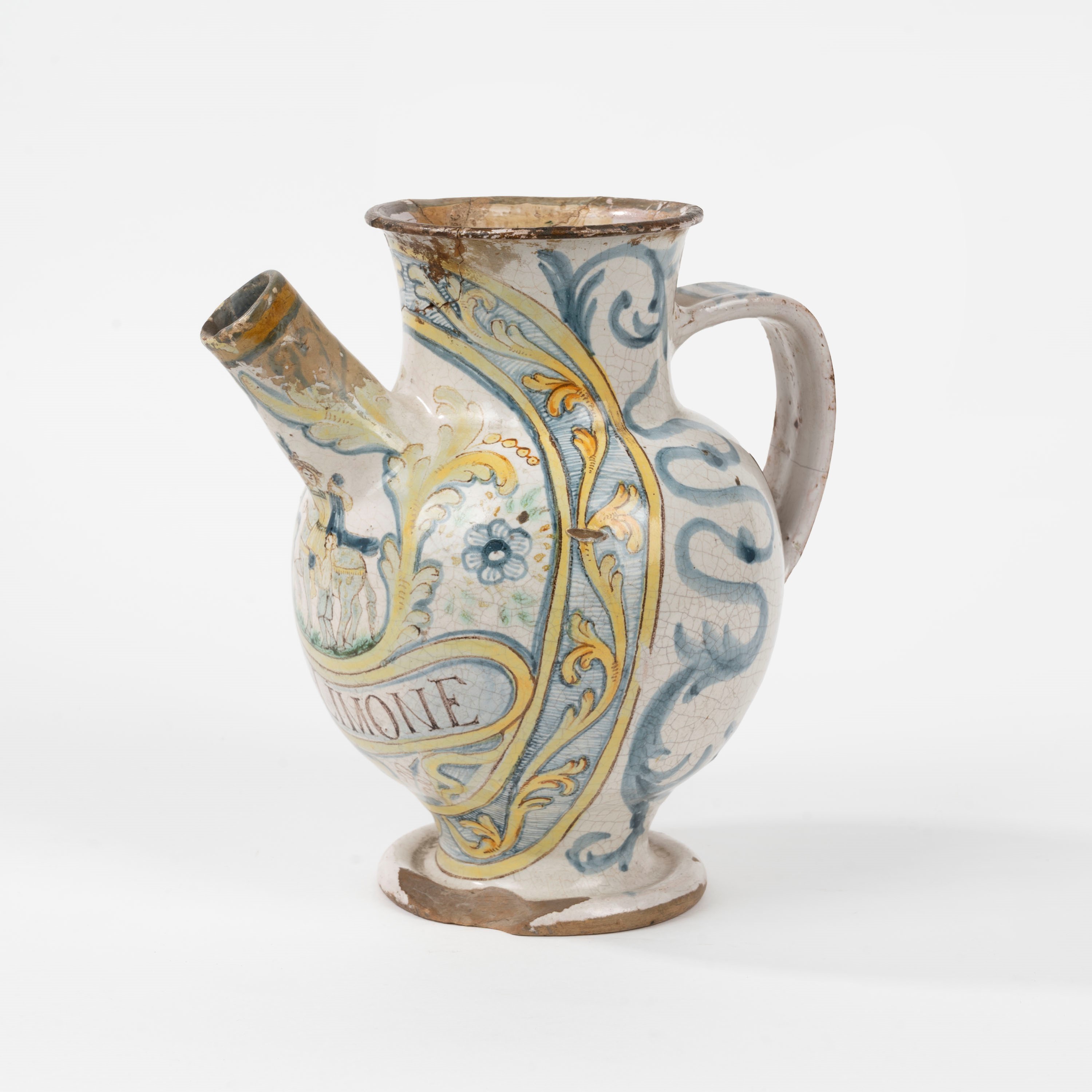 Brocca in Maiolica Policroma