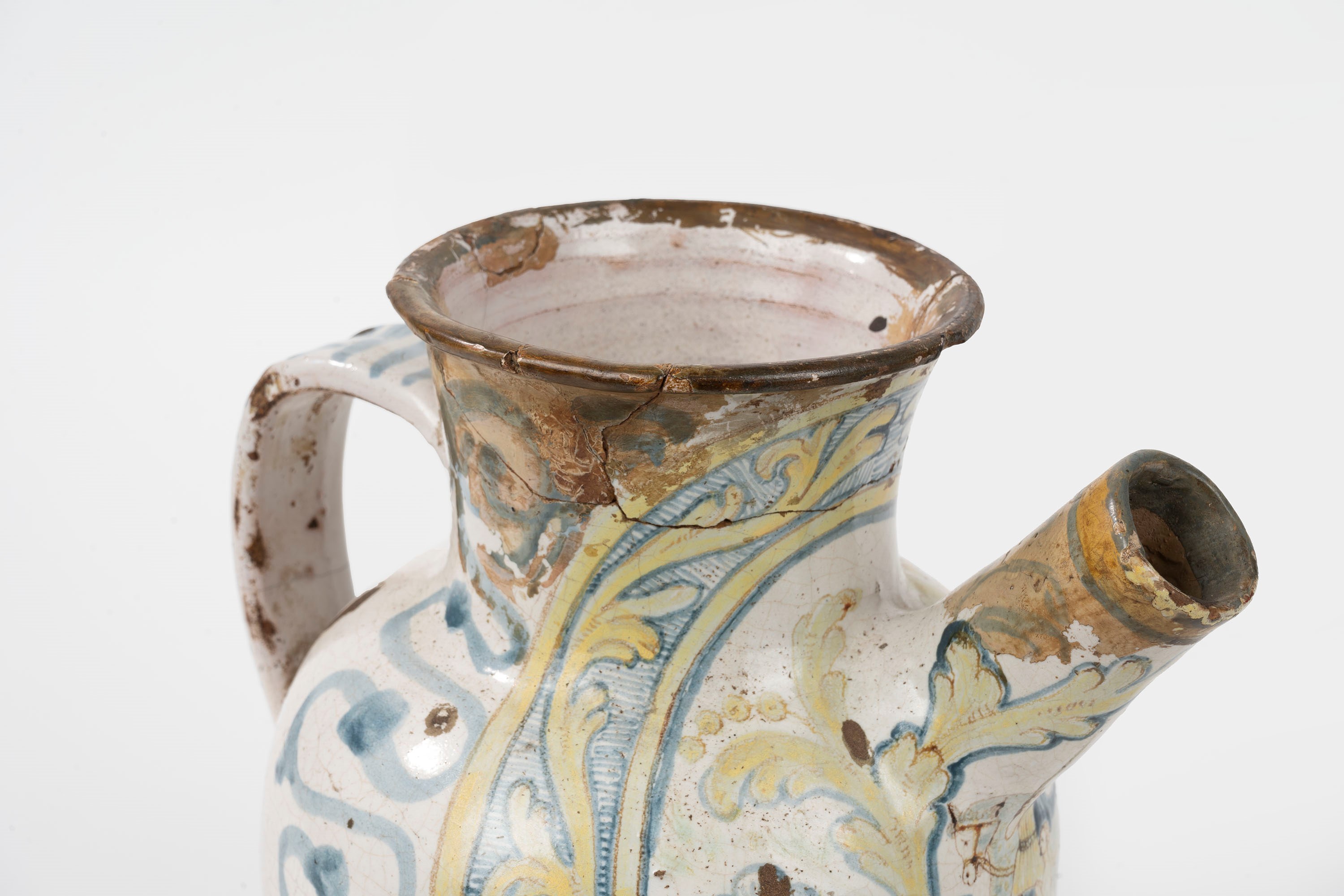 Brocca in Maiolica Policroma