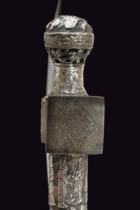 Bellissima Ascia D'onore con Fornimenti in Argento - Indopersia