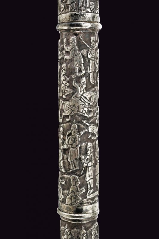 Bellissima Ascia D'onore con Fornimenti in Argento - Indopersia