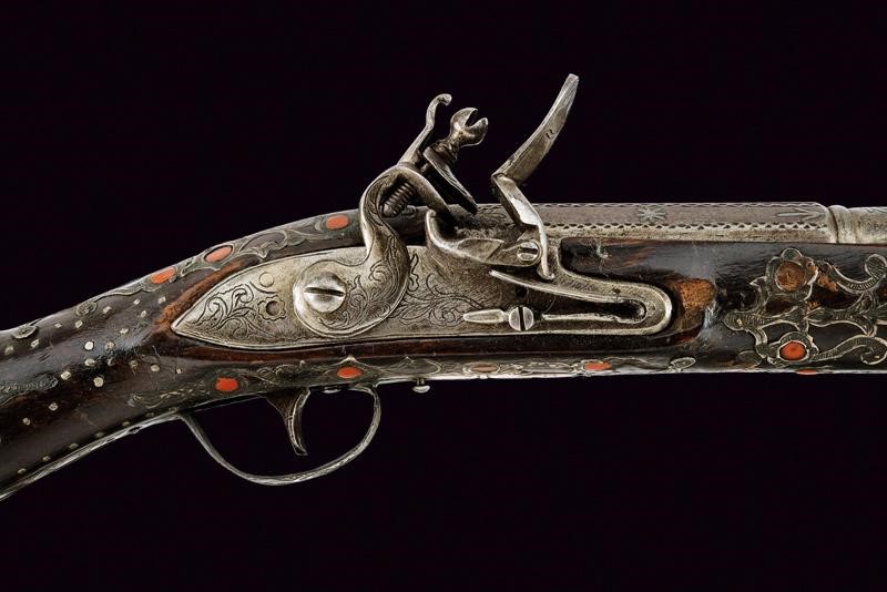 Interessante Tromboncino a Pietra Focaia con Fornimenti in Argento - Albania