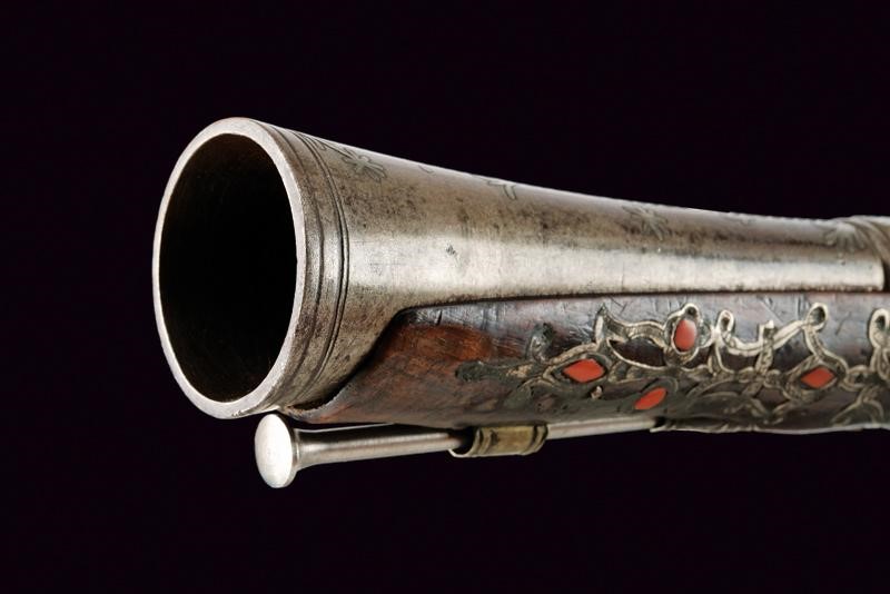 Interessante Tromboncino a Pietra Focaia con Fornimenti in Argento - Albania