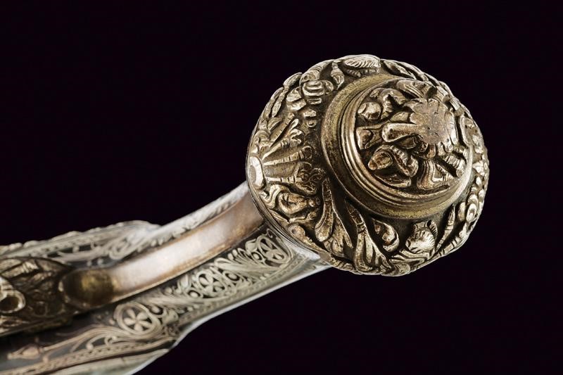 Pistola a Pietra Focaia con Bellissime Decorazioni in Argento - Turchia