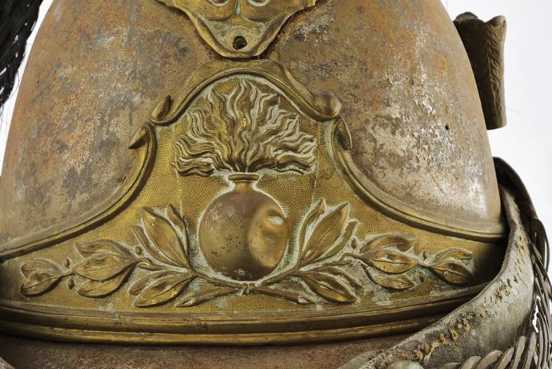 Raro Elmo da Truppa dei Corazzieri della Guardia Modello 1854-71 - Francia