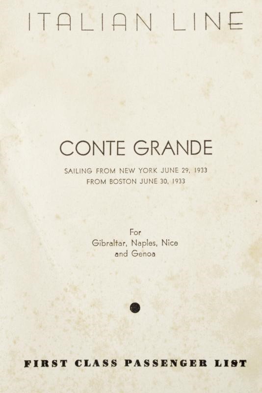 Bel Cofanetto da Bandiera per il Transatlantico "conte Grande" - Trieste
