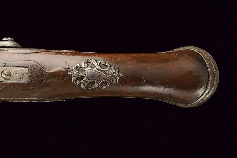 Rara e Interessante Pistola Militare a Pietra Focaia del Magazin Royal Firmata Thomas - Francia
