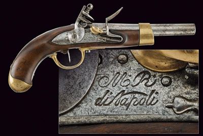 Pistola a Pietra Focaia da Cavalleria An XIII - Regno delle Due Sicilie