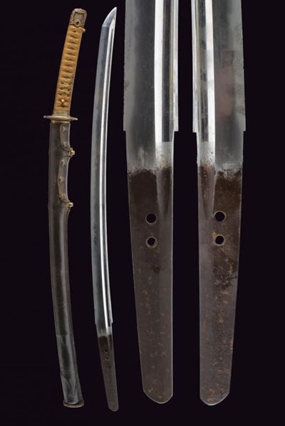 Chisa-gatana in Koshirae Kai-gunto (marina Militare) - Giappone