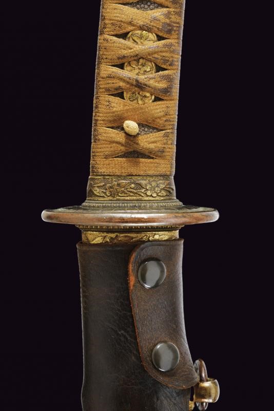 Chisa-gatana in Koshirae Kai-gunto (marina Militare) - Giappone