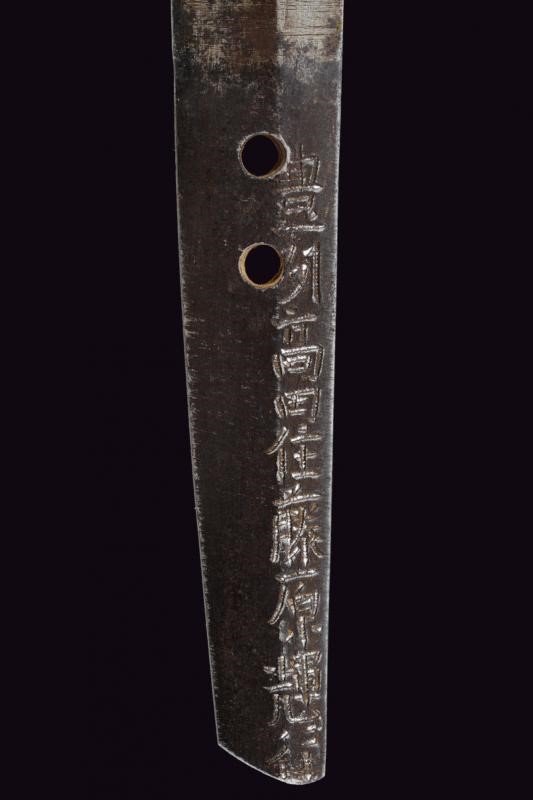 Wakizashi con Firma Hoshu Takada Fujiwara No Ju Teru Yuki - Giappone