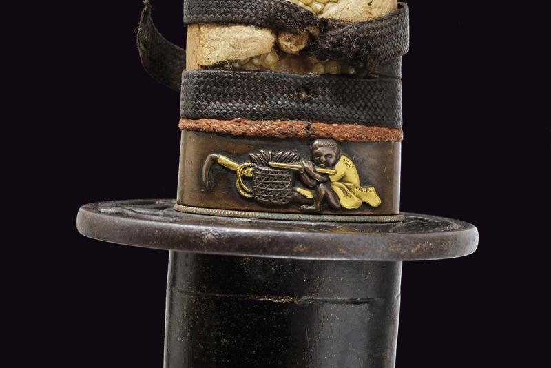 Wakizashi con Firma Hoshu Takada Fujiwara No Ju Teru Yuki - Giappone