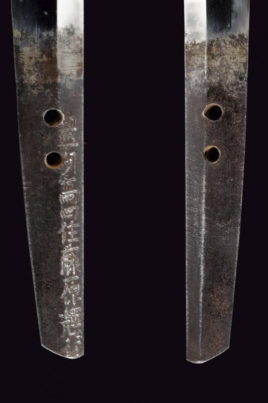 Wakizashi con Firma Hoshu Takada Fujiwara No Ju Teru Yuki - Giappone