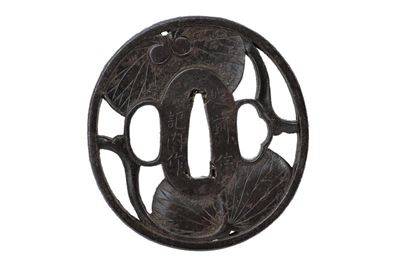 Tsuba Firmata Echizen Ju Kinai - Giappone
