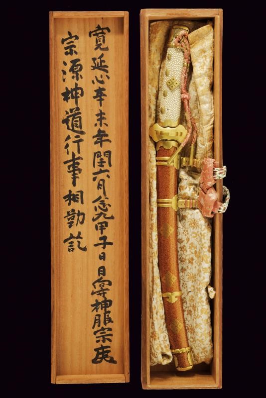 Importante Tanto Firmato "gassan" in Mamorigatana Koshirae - Giappone