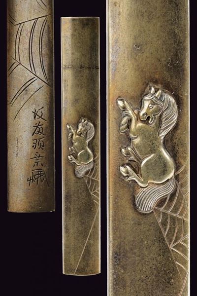 Importante Kozuka con Firma Goto Kenjo-kao - Giappone