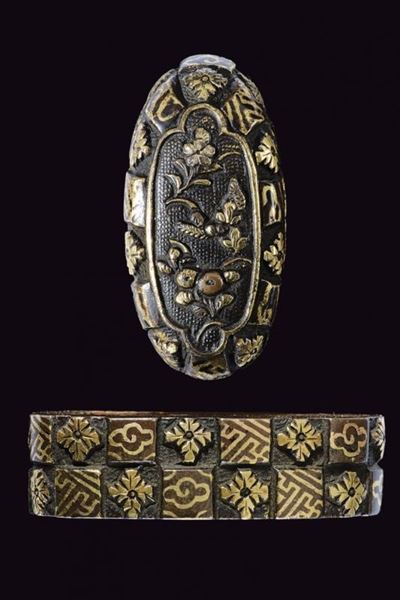Fuchi-kashira in Stile Goto - Giappone