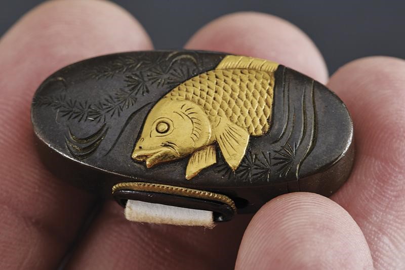 Fuchi-kashira di Scuola Mito/goto - Giappone