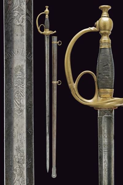 Spada da Ufficiale Mod. 1833 "albertina" con Motti Risorgimentali - Stato Pontificio