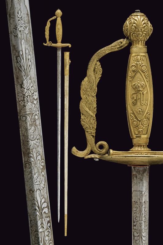 A rare smallsword for a court officer with Labruna blade Kingdom of