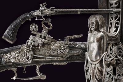 Importante Petrinale a Pietra Focaia Composito - Napoli