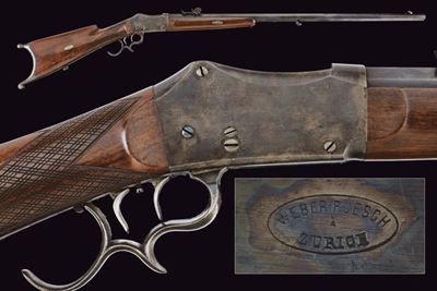 Bel Fucile Martini a Retrocarica da Tiro di Weber-puesch - Svizzera