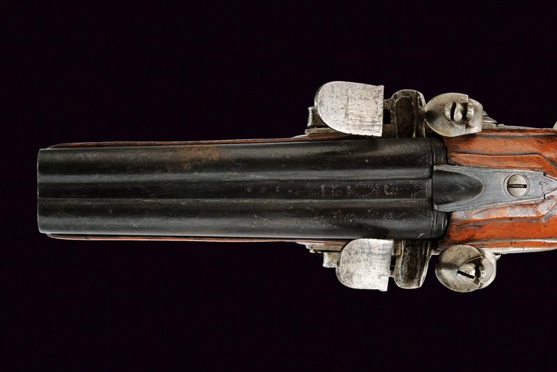 Pistola a Pietra Focaia a Due Canne di Lepage - Belgio