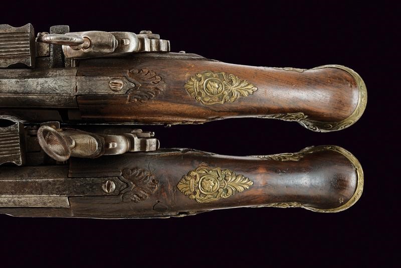 Interessante Paio di Pistole a Pietra Focaia alla Micheletta - Napoli o Spagna