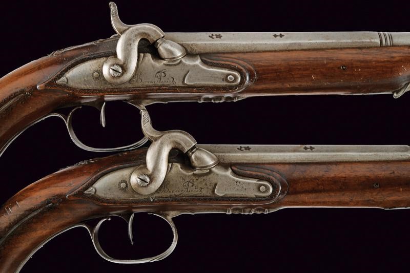 Paio di Pistole Ridotte a Luminello di Brunet - Francia