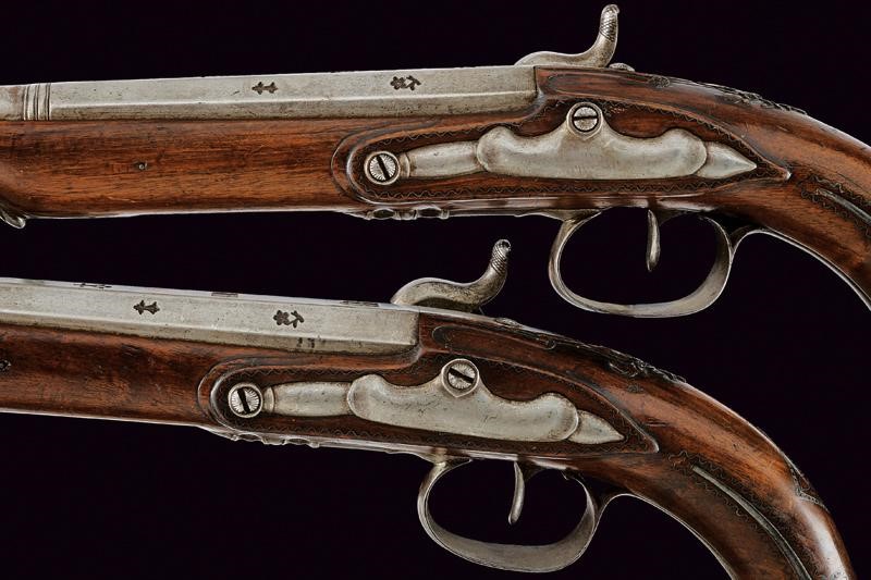 Paio di Pistole Ridotte a Luminello di Brunet - Francia