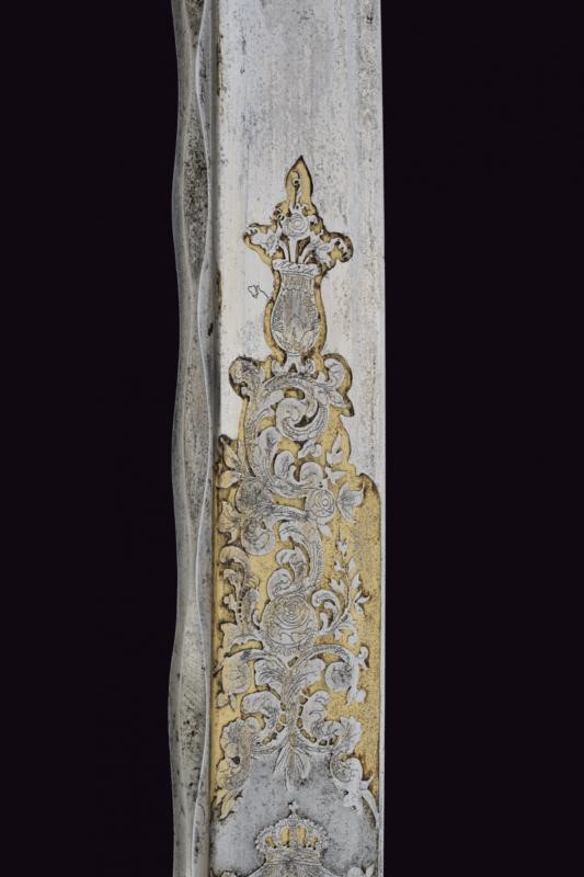 Sciabola da Ufficiale del Corpo di Stato Maggiore Adottata nel 1843 con Bellissima Lama - Regno d...