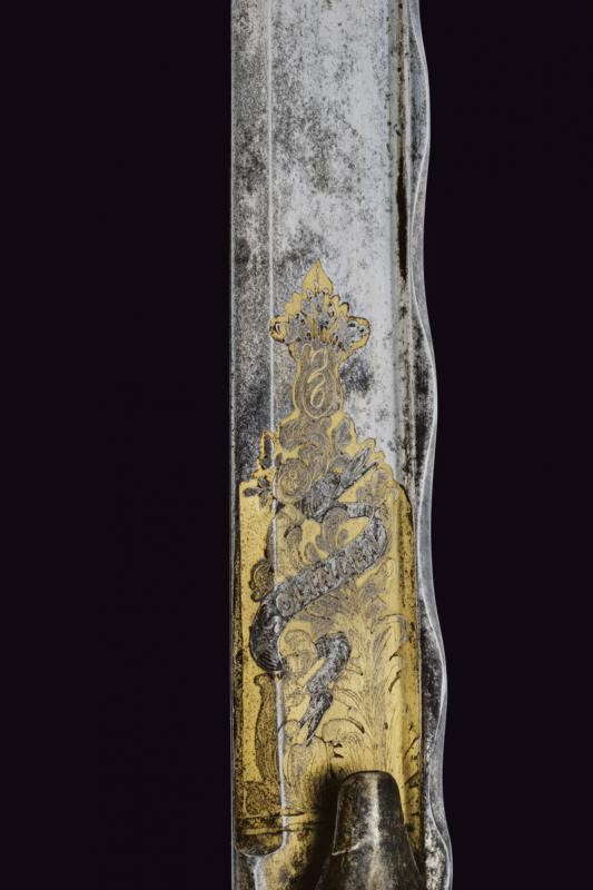 Sciabola da Ufficiale del Corpo di Stato Maggiore Adottata nel 1843 con Bellissima Lama - Regno d...