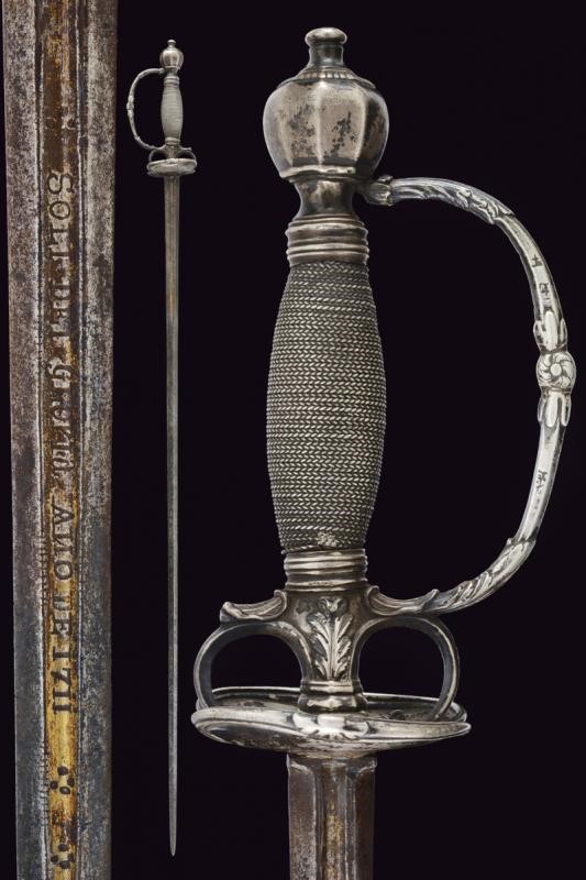 A silver hilted smallsword Spain Rare and Fine Antique Arms