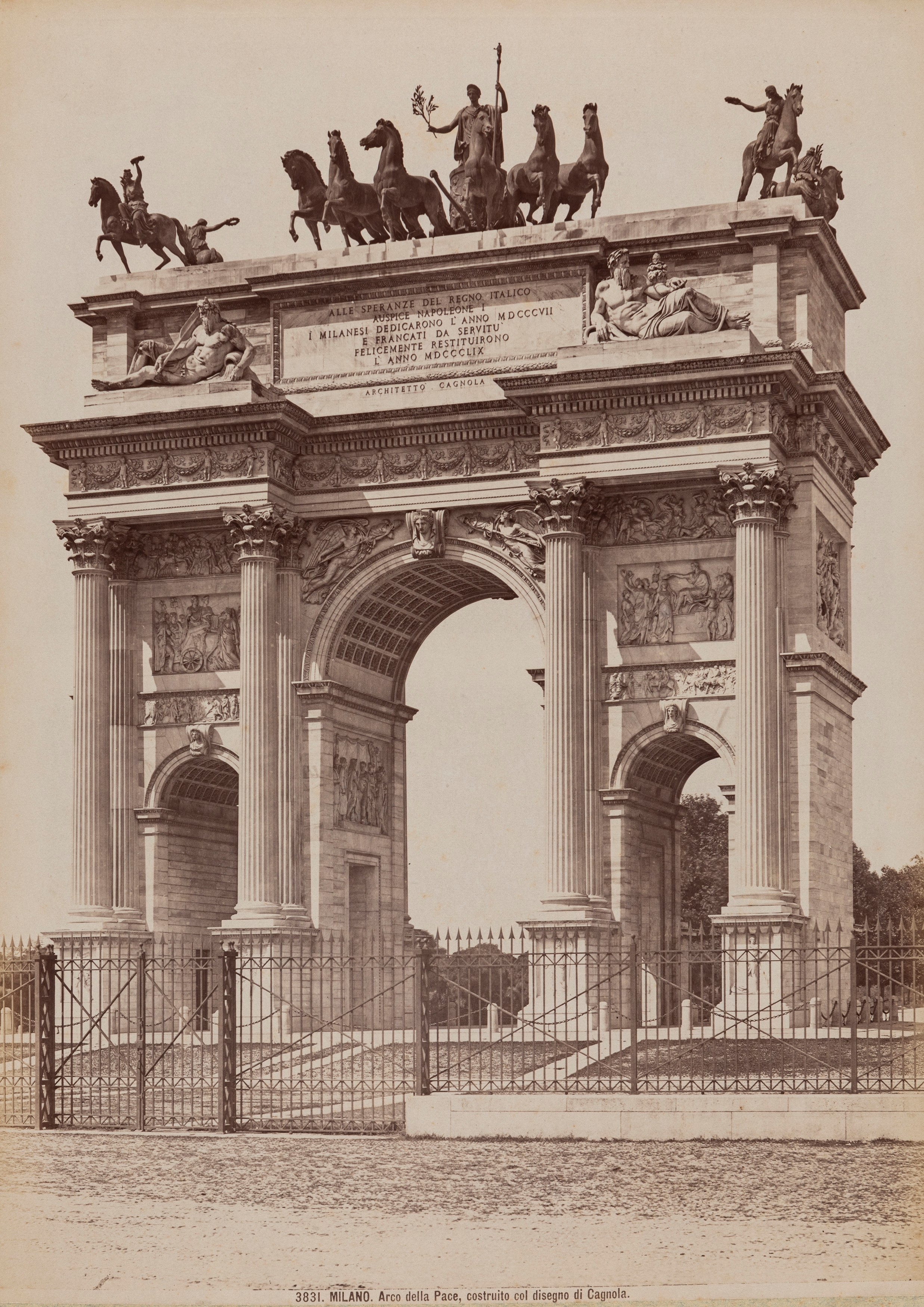 Giacomo Brogi - Milano, Arco della Pace - Milano, Interno della Cattedrale