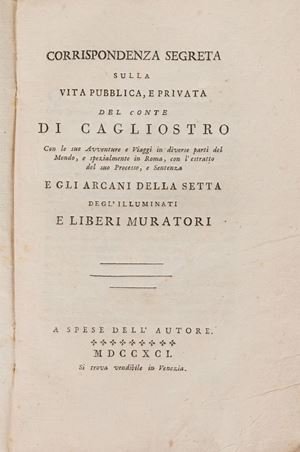 Secret correspondence on the public and private life of the Count of Cagliostro