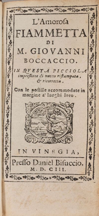 L'amorosa Fiammetta...in Questa Picciola Impressione di Nuovo Ristampata