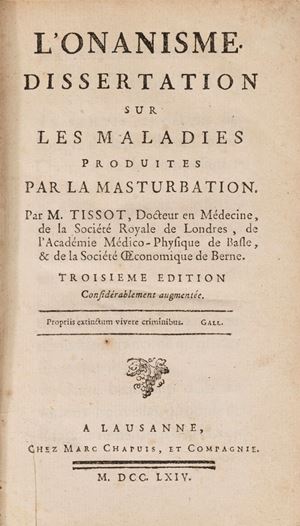 L'onanisme. Dissertation sur les maladies produites par la masturbation
