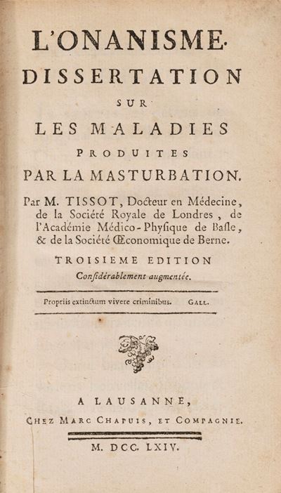 L'onanisme. Dissertation Sur Les Maladies Produites Par la Masturbation