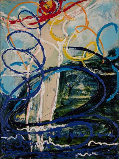 Al mare, smalto su tela, 1986