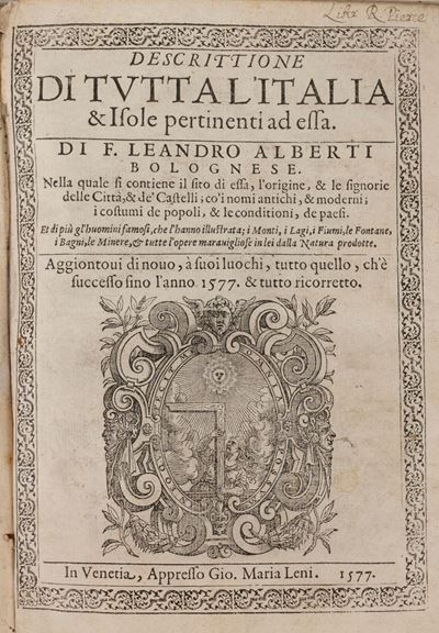 Descrittione di Tutta L'italia & Isole Pertinenti Ad Essa