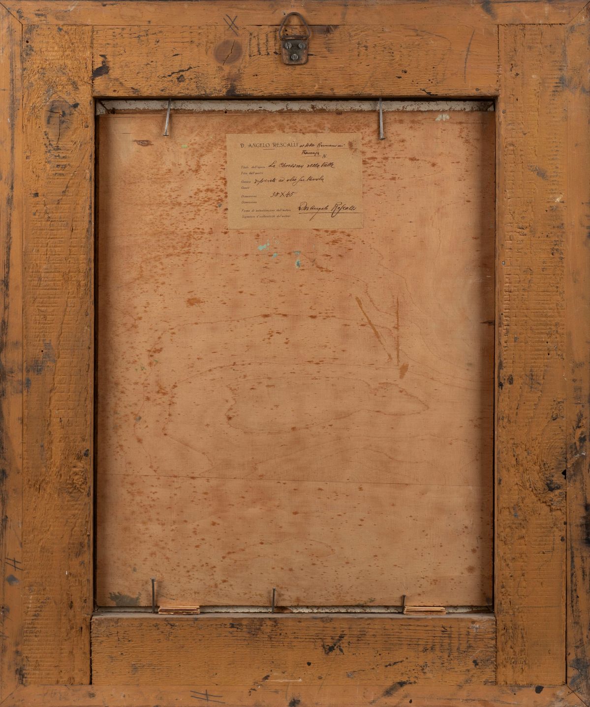 Don Angelo Rescalli - La Chiesina della Valle, olio su legno