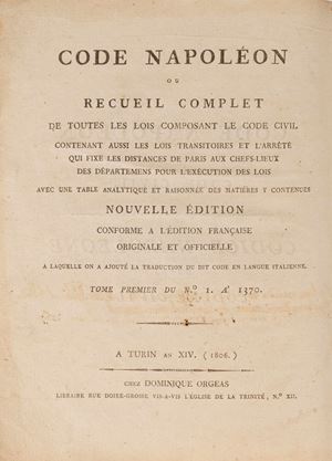 Code Napoleon ou recueil complet de toutes les lois composant le code civil