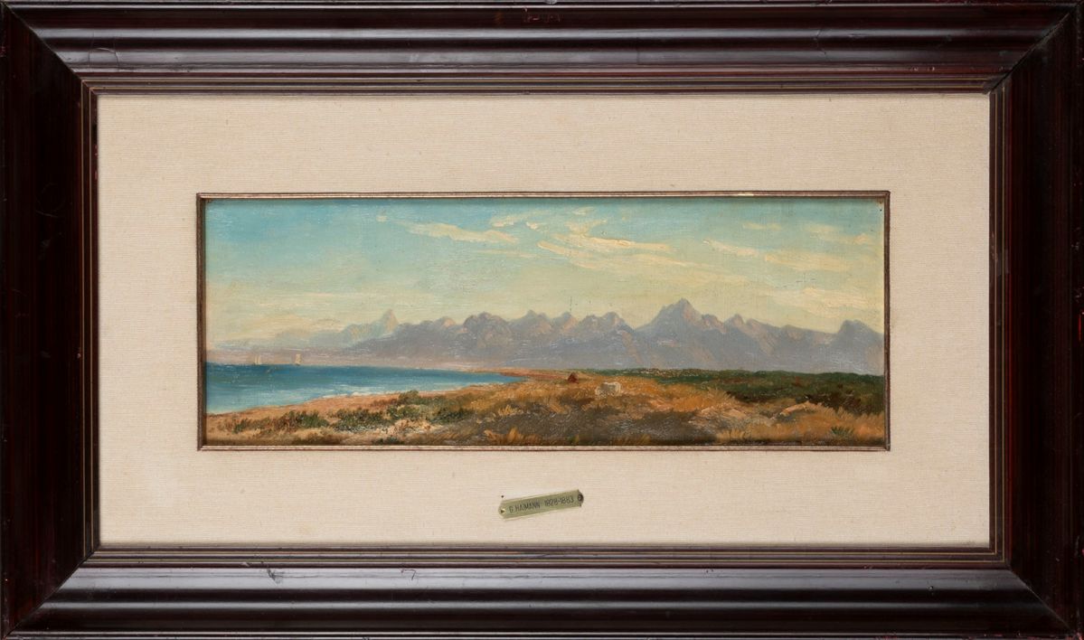 Giuseppe Haimann - Da queste montagne deserte e solenni, olio su tela