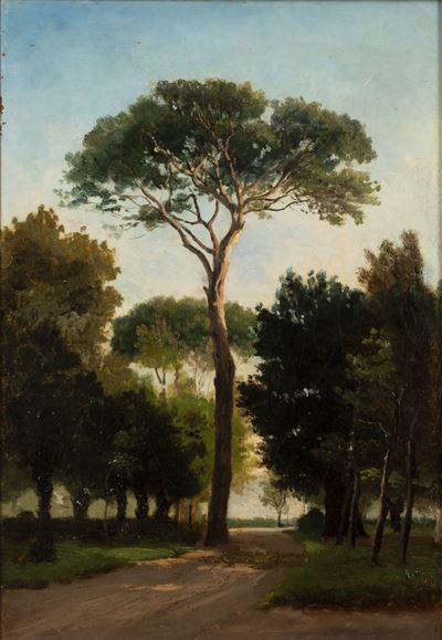 Giardino Botanico al Cairo, olio su tela