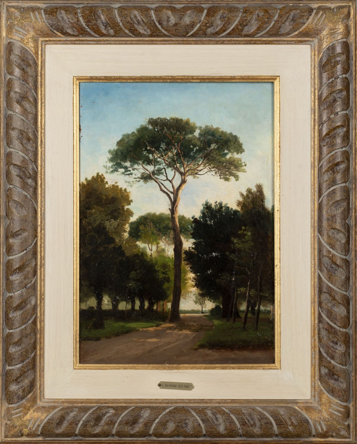 Giuseppe Haimann - Giardino Botanico al Cairo, olio su tela